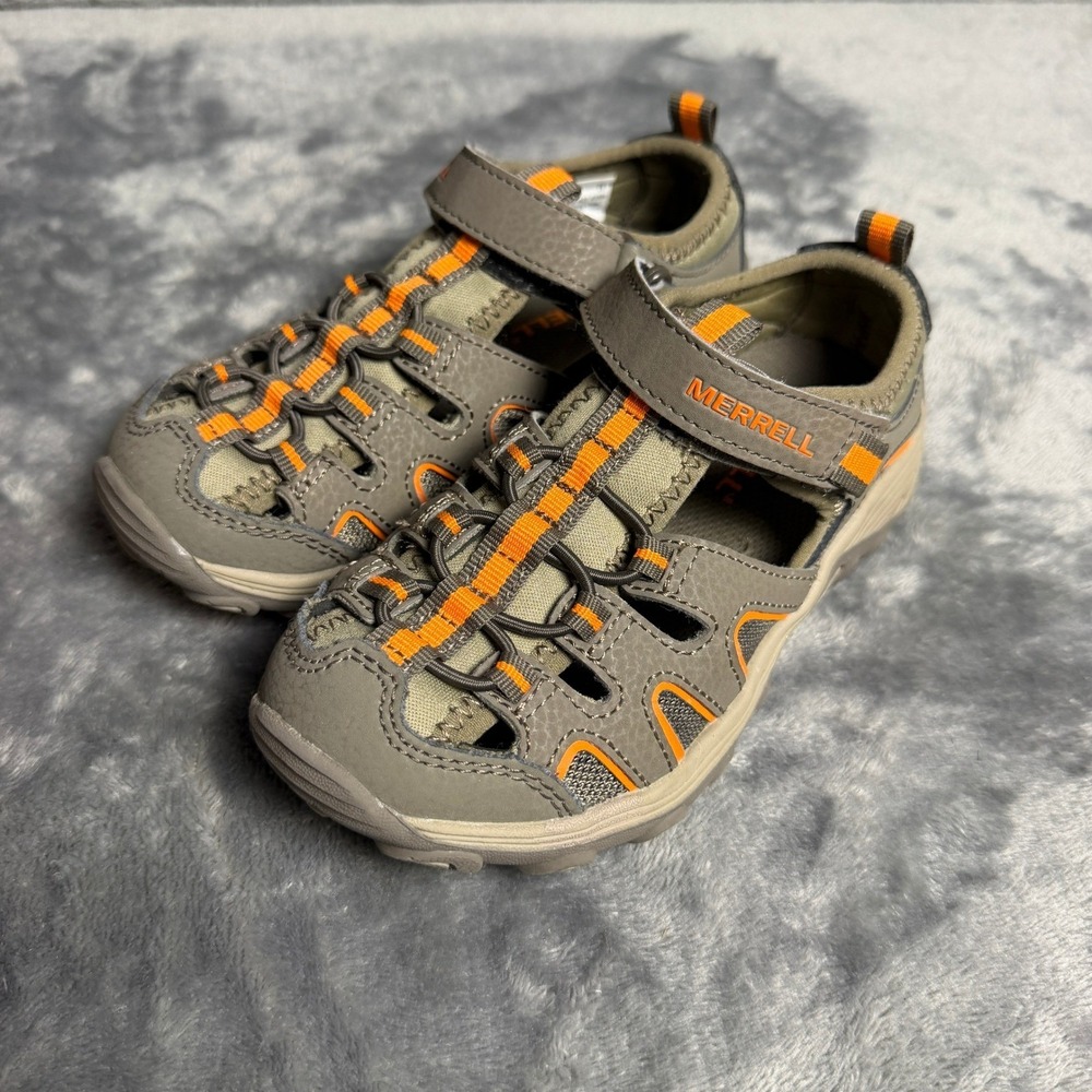 Merrell Hydro Hiker Kids 11M Tan Orange Leather Sandals MK261856